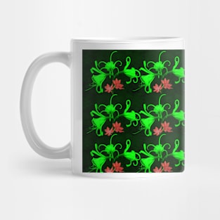 Lilies in Red and Green Mug